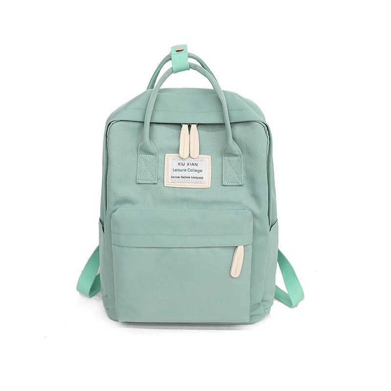 Mochila impermeable de lona para mujer, morral escolar para adolescentes y niñas,