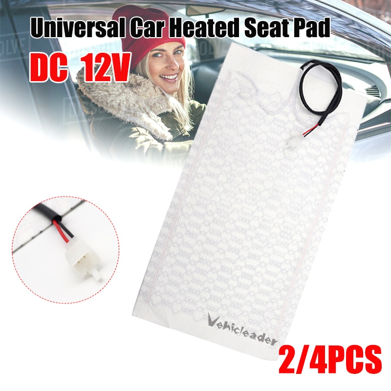 2x/4X12V Universele Auto Verwarmde Stoelhoezen Pad Carbon Fiber Verwarmd Auto Autostoel Verwarming Pad winter Warmer Heater Mat 48Cm X 28Cm