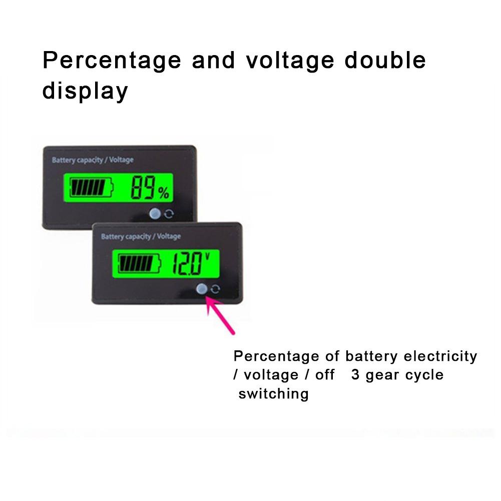 Medidor de batería de motocicleta de 12 V-84 V capacidad de voltaje de la batería Digital moto