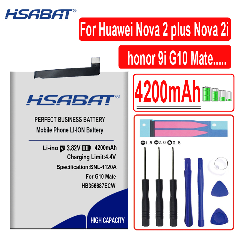 HSABAT HB356687ECW 4200mAh Batterie für Huawei nova 2 Plus nova 2i honor 9i G10 Kamerad 10 lite BAC-AL00 7X nova 2 Plus freies