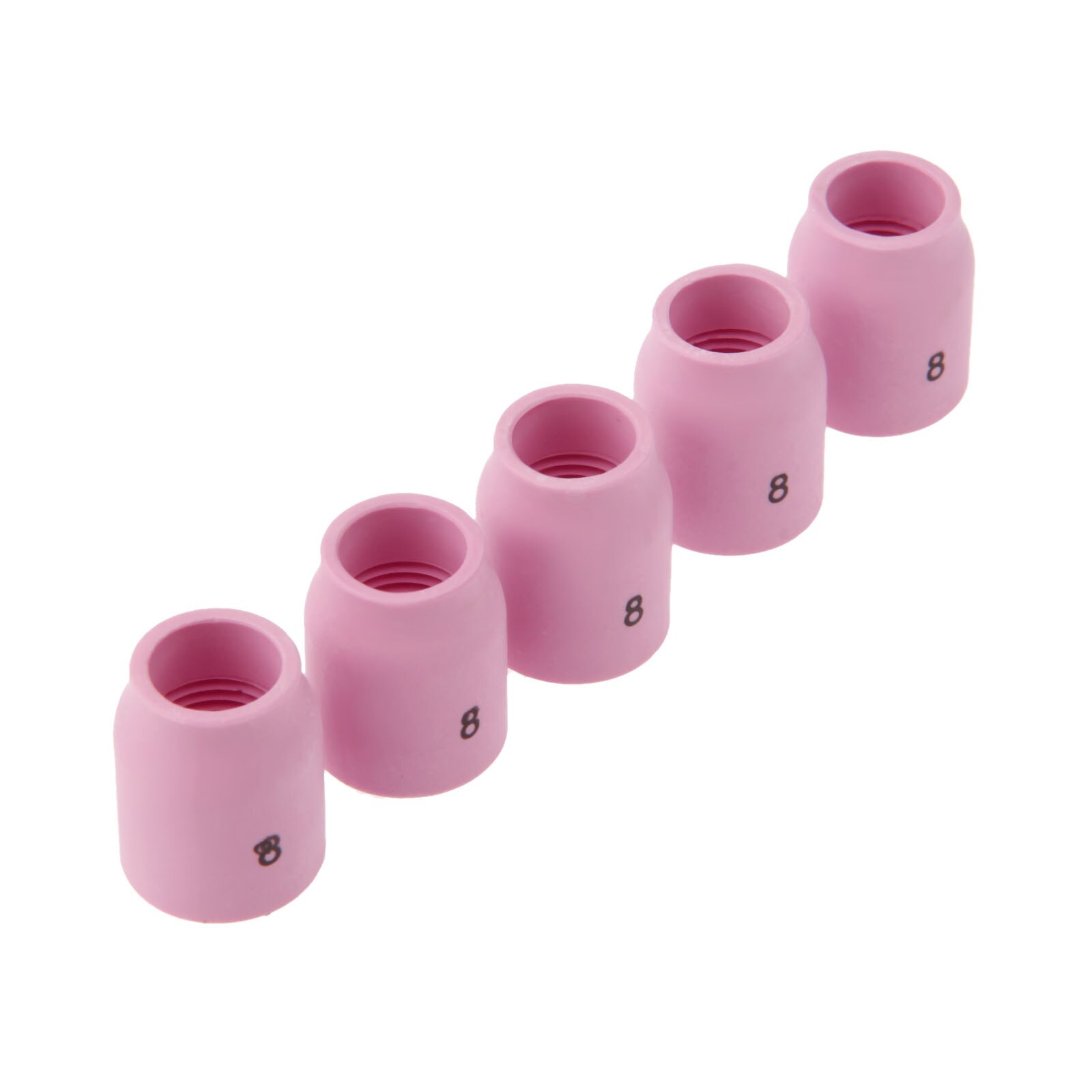 DRELD-buse en alumine 5 pièces TIG, tasses de bouclier en céramique, 53N61S 8 #, accessoires pour torche de soudage SR PTA DB WP 9 20 25 série