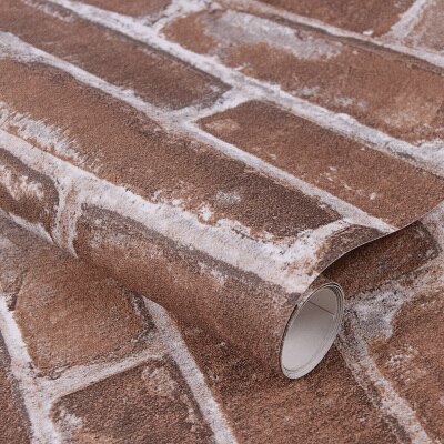 100x53cm rustique Vintage 3D Faux brique papier peint rouleau vinyle PVC rétro industriel Loft papier peint fond mur décor: 5