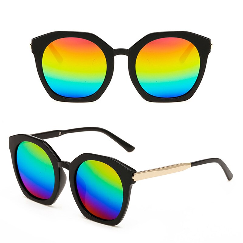 Gafas de sol con revestimiento de espejo, gafas de sol redondas circulares para mujer, gafas de sol con puntos cuadrados para mujer, gafas de de para hombre, gafas de sol: CJ15946 C8