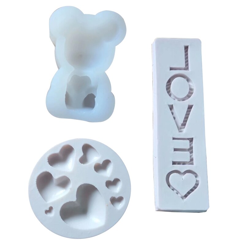 3D Bär Herz Liebe Silikon Kekse Fondant bilden Kuchen bilden Gelee Süssigkeit Schokolade Dekoration Backen Werkzeug