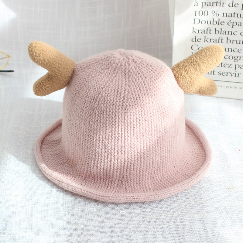 Sombrero Fedora con estampado de dibujos animados para niños y niñas, gorra flexible de 1 a 3 años con estampado de cornamusas, para Otoño e Invierno