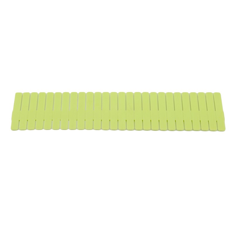Adjustable Plastic Drawer Divider DIY Storage Shelves Household Free Combination Partition Board Space-saving Division Tool: Green L