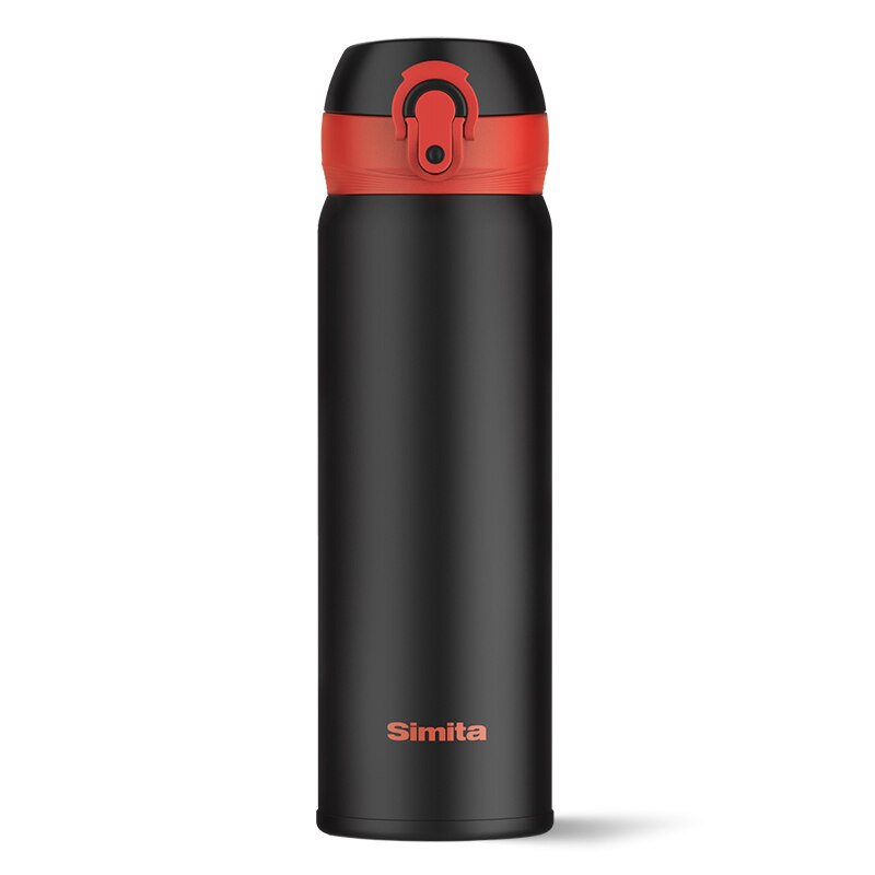Simita Thermos Shaker Flasche Tragbare Sport Wasser Flasche 500ML Gerade Tasse Isoliert Vakuum Glaskolben Bunte Reise Becher