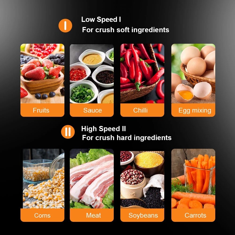 2L Household 304 Stainless Steel Meat Grinder Multifunctional Electric Meat Grinder Kitchen Stuffing Mixer Small Cooking Machine