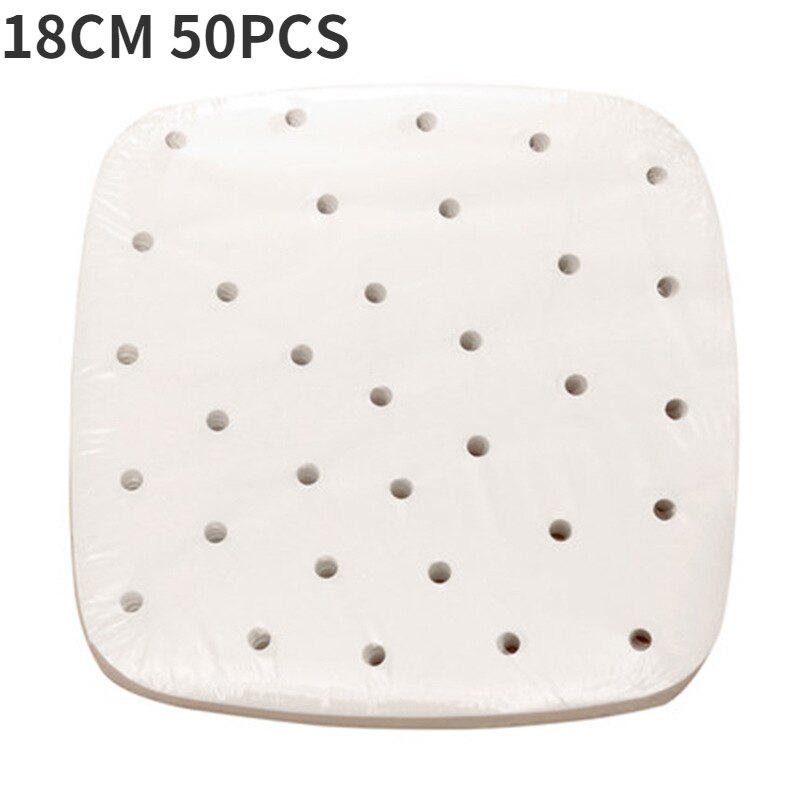 Friteuse à Air en Silicone réutilisable, accessoires, tampon isolant, outil de cuisson, disponible des deux côtés: E 18CM 50PCS