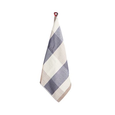 Paño de Cocina Fabricado en Algodón Puro con Tira para Colgar, Trapo de Tejido Grueso y Absorbente, Nórdico, Ideal como Toalla de Mano para el Baño o como Accesorio de Limpieza del Hogar: Checkered-blue