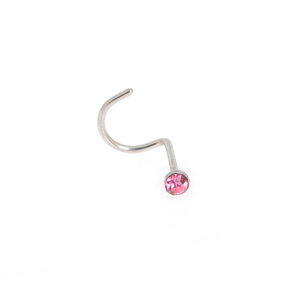 1 st Chirurgisch Staal Acryl Bal Stud Oorbellen Halve Cirkel Neus Knop Piercing Body Sieraden: F