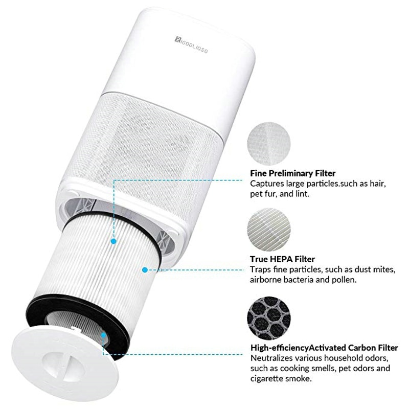 ROGOGLIOSO True HEPA Air Purifier Filter For SY910 Compatible for Home Ionic Air Purifiers Small Air Cleaning System for Home