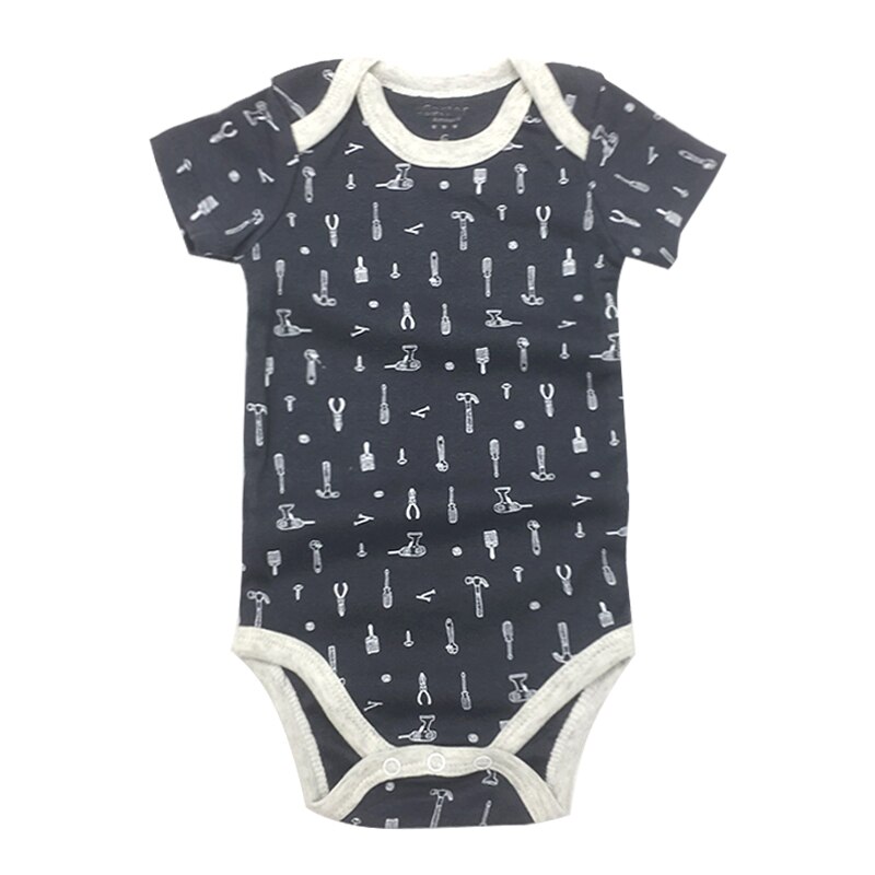 Barboteuse à manches courtes pour bébé garçon, 5 pièces/lot, barboteuse en coton pour -né