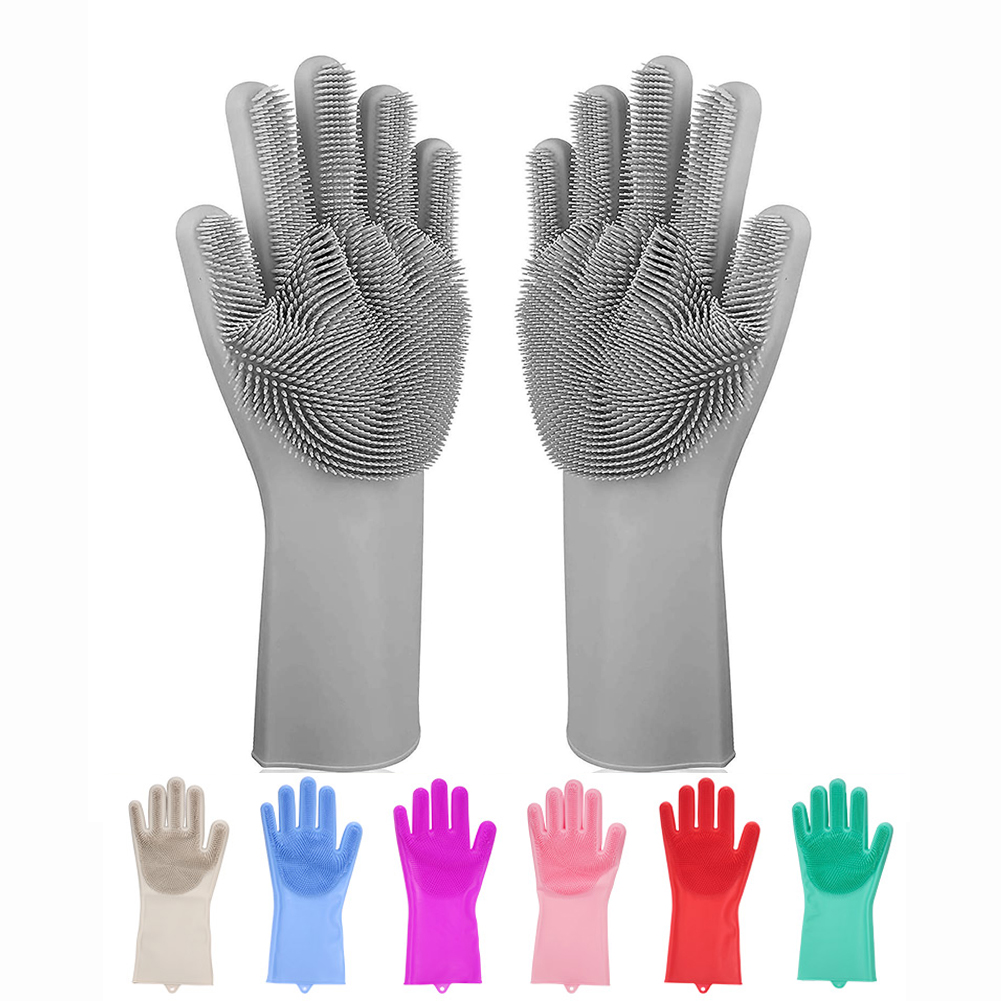 Gants de nettoyage de la vaisselle, éponge en caoutchouc de Silicone, épurateur ménager, outils de nettoyage de cuisine, directe