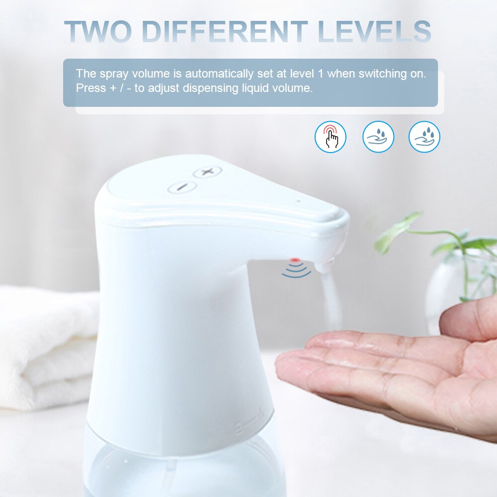 Automatische sprühen Flüssigkeit Spender Desinfektionsmittel Nebel Touchless Hände-freies Infrarot Bewegung Sensor Einstellbar Wasserdicht Spender
