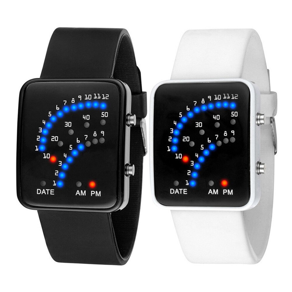 LED Elektronische Armbanduhr Sektor binär Digitale Wasserdichte unisex Paar Uhren TC21