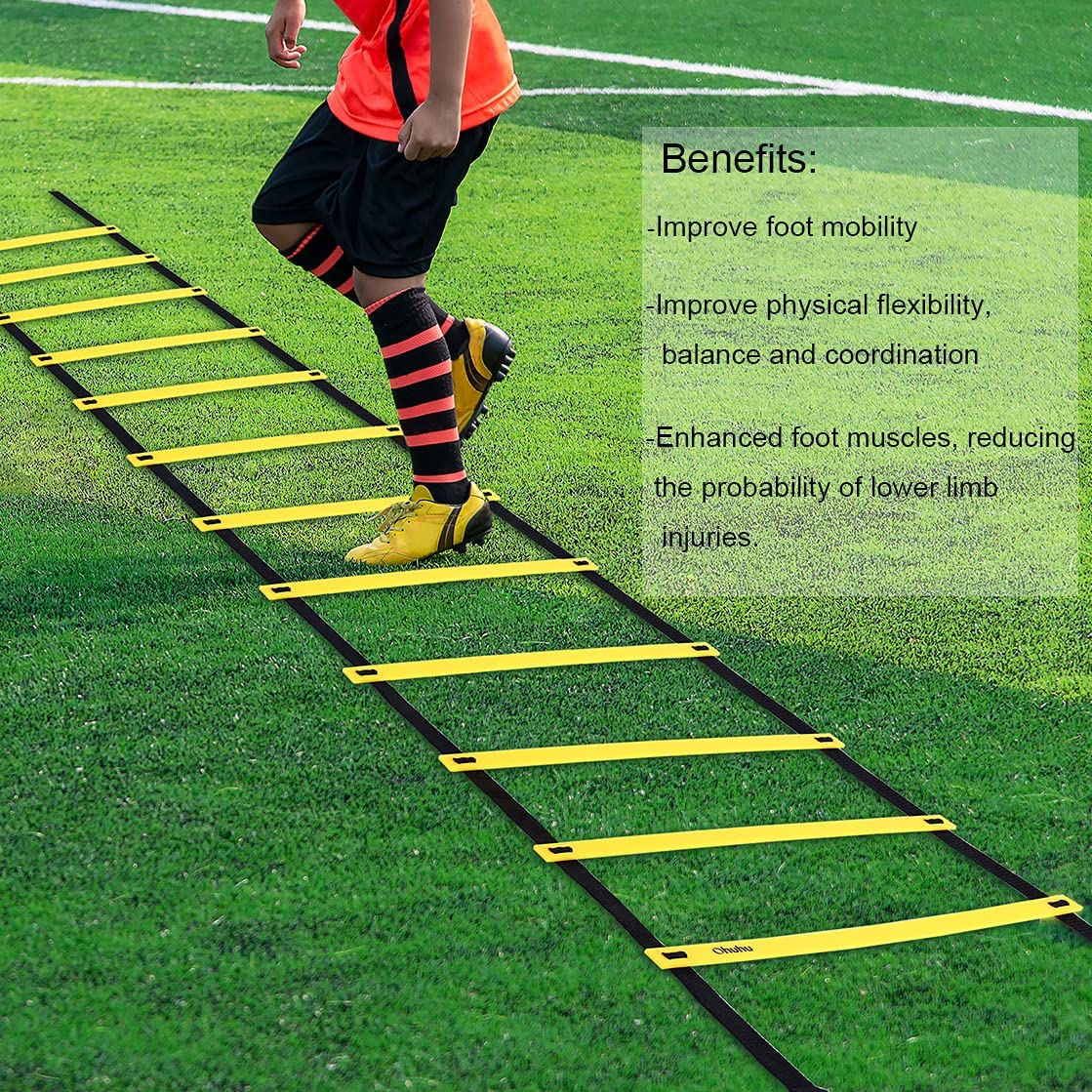 Training Ladders Stairs with Nylon Straps Agile Staircase Adjustable Agility Equipment for Fitness Soccer Football Speed Ladder