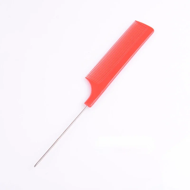 Peine de cola de pelo , peine de corte de pelo de salón , peines de estilismo para el cuidado del cabello de salón con pinchos de acero inoxidable: Gris oscuro