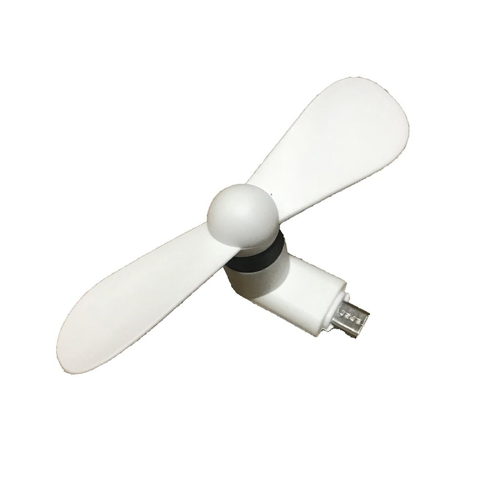 Pour Android Portable Cool Micro USB ventilateur téléphone Portable USB ventilateurs basse voix pour Android téléphone Portable USB alimentation: WHITE