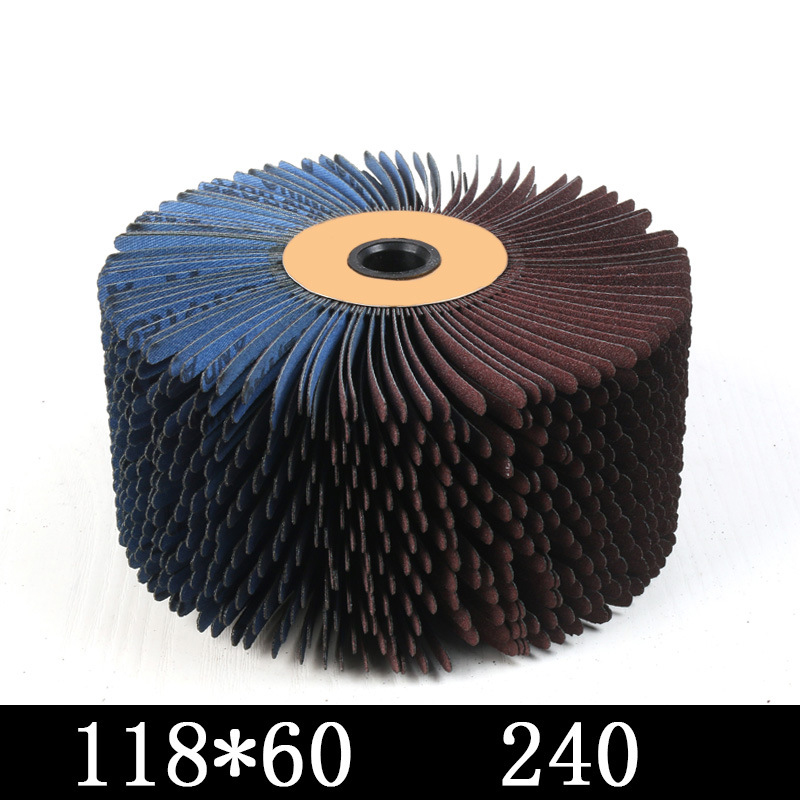 118x60/30mm 120-600 Grit Abrasives Wire Drum Wood Burnishing Polishing Wheel Brush Cloth Sanding Grinding Groove Mop Buffing Pad: 60MM 240 Grit