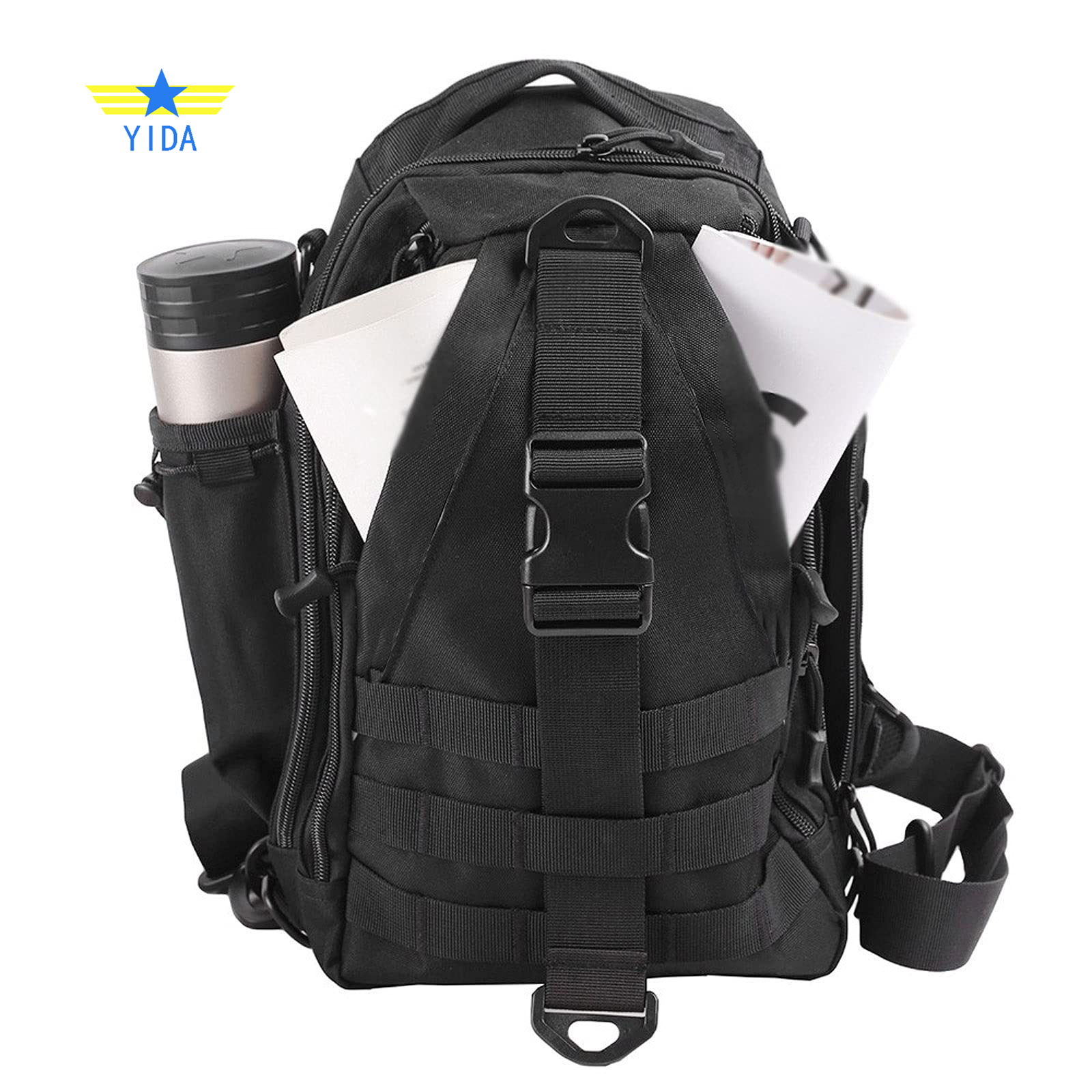 DulBackpack-Sac de poitrine d'extérieur, sac de jour de chasse, sac initié, simple, double, randonnée, escalade