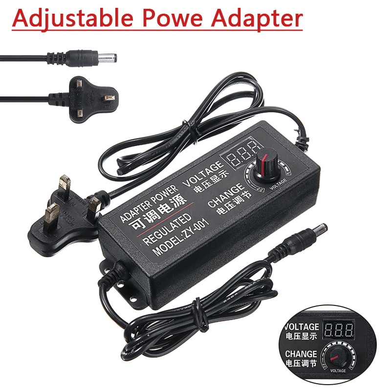 Adaptateur d'alimentation réglable ca à cc, chargeur, tension Variable, prise ue, 3-12V/9-24V, pour le contrôle de la vitesse du moteur cc