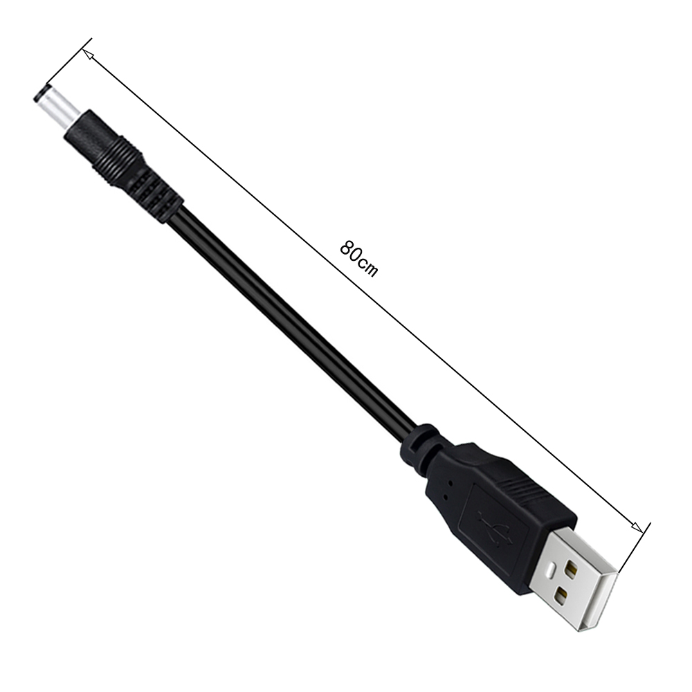 Elistooop USB a DC-Cable de alimentación macho a macho de 5,5mm y 5V, Conector de barril USB, Cable cargador para altavoz de enrutador de ventilador pequeño