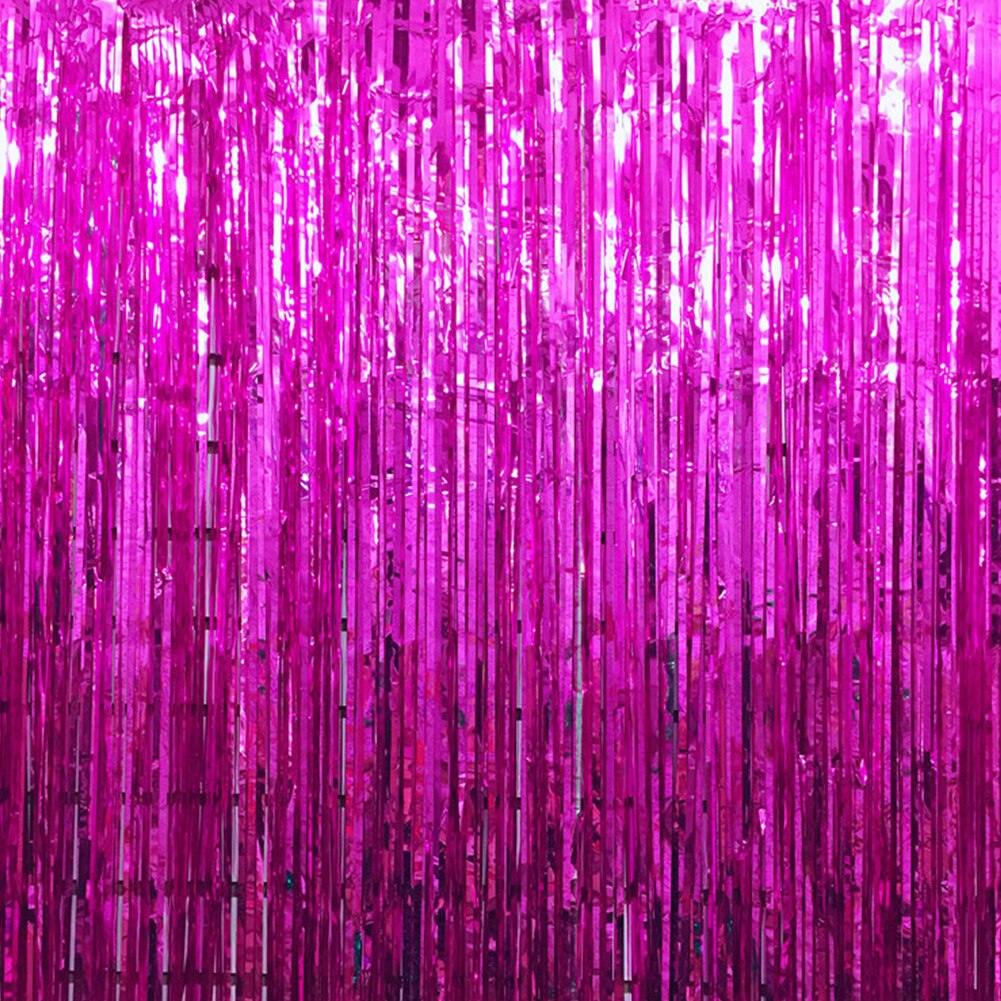 Folie Fringe Gordijnen Photo Booth Klatergoud Deur Achtergrond Party Decoratie: Rose Red