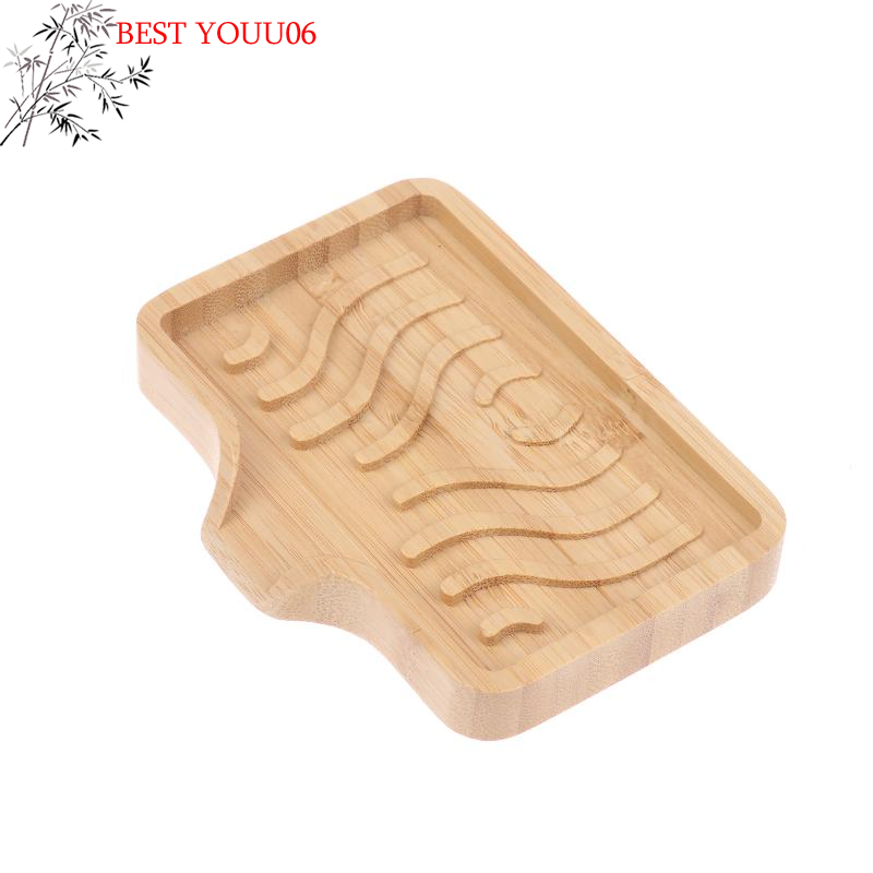 (YOUU06)Bamboo Soap Dish Holder Tray Wood Bar Soap Saver Self Draining Case for Bathtub Hotel Home Countertop Drying Sink