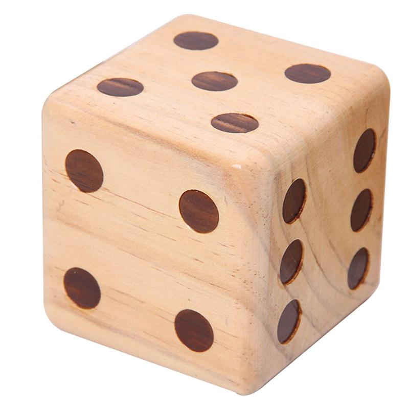 1pc dados de madeira durável tamanho grande 9cm grande entretenimento suave dados de jogo para pub noite bar festa ktv
