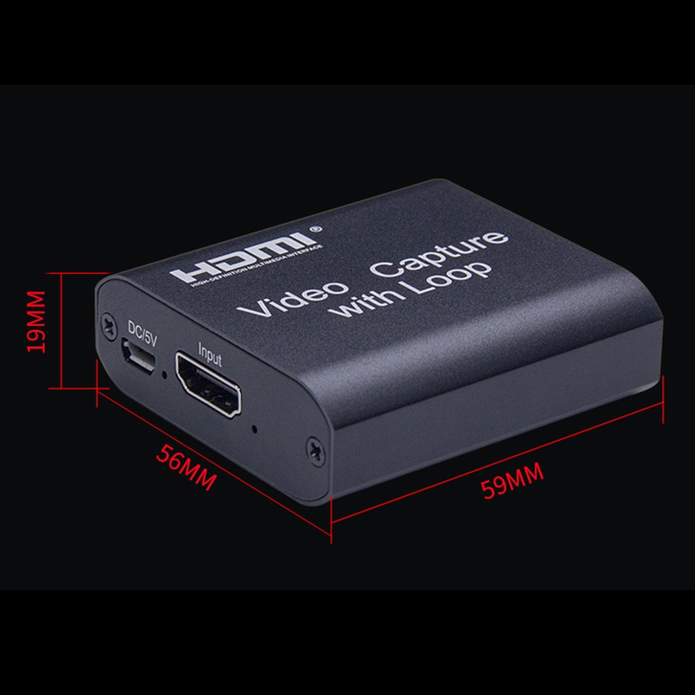 4K Ingang 1080P Output Hdm I High Definition Usb Video Capture Card Met Loop