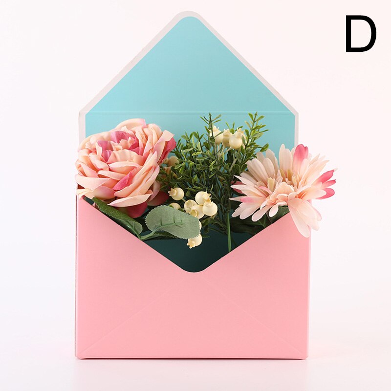 Envelope Shaped Flower Packaging Box Envelope Fold Flower Storage Box For Wedding Engagement Party Decoration Boxes: D