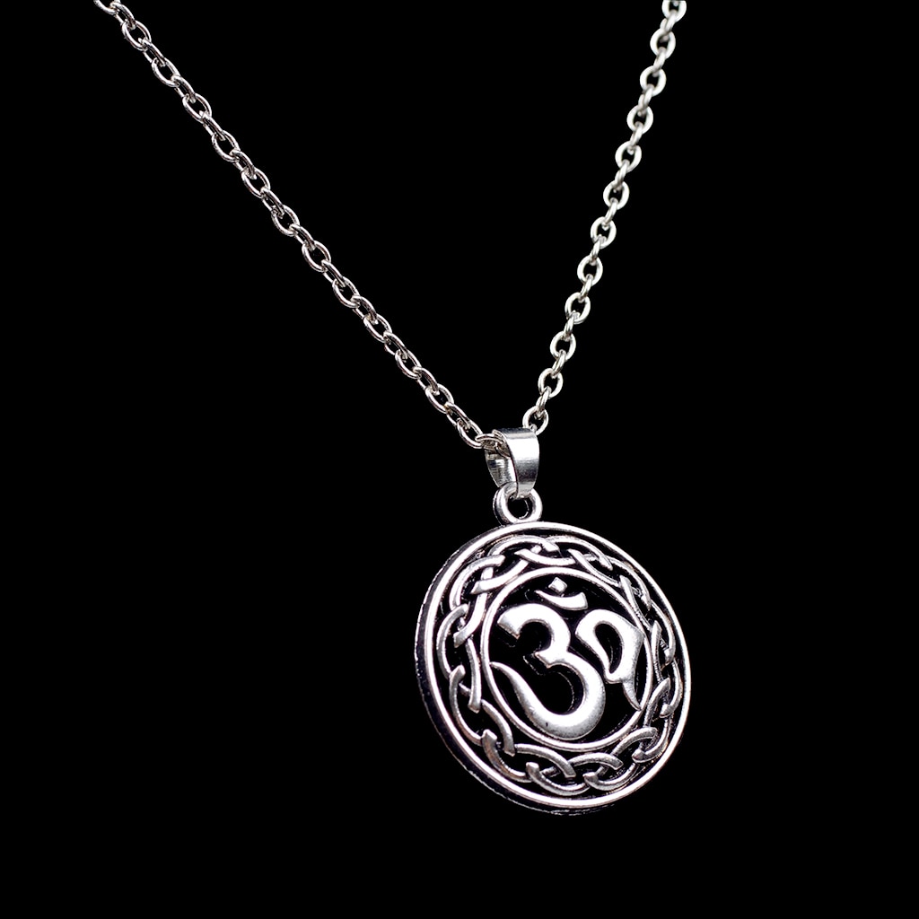 India Ethnic Om Aum Symbol Pendant Hindu Yoga Chain Necklace Lucky Charms Jewelry