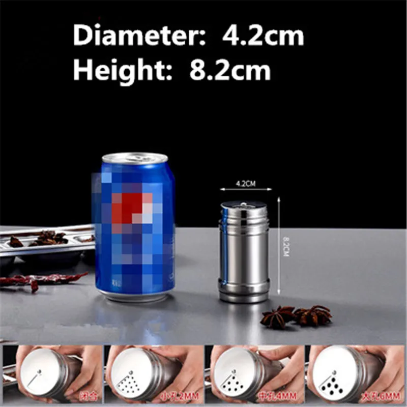 Caja de condimentos para barbacoa, tarro de comino, tarro de condimentos comercial, Caja de almacenamiento de especias, estante de especias, tarro de pimienta, pulverizador: 1