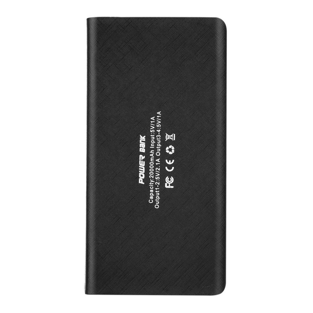 Universal 8000mAh Portable Power Bank 4 USB Ports Power Supply For Smart Phones 18650 Battery Backup Power With LED Light