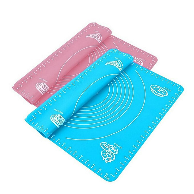 Tapete antiadherente de silicona para hornear, tapete para cortar arcilla Fondant, estera a prueba de fugas, accesorio de herramienta de cocina, 2 colores