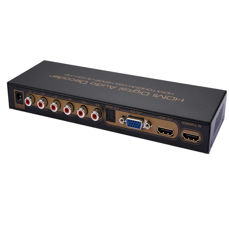 Hdmi digital o avkodare hdmi till hdmi+vga+spdif +5.1ch+ o avkodare för dvd, blue-ray dvd , ps3, 360- spelare (eu-kontakt): Default Title