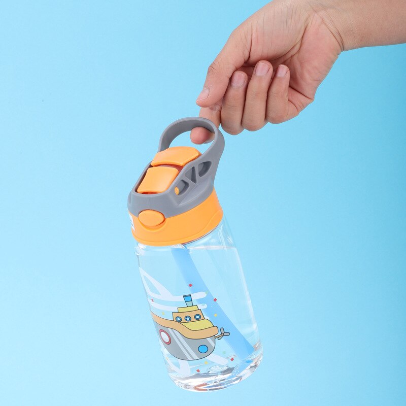 480ml novo estilo criativo crianças copo sippy estudantes shatter-resistente ao ar livre portátil pote de água copos de alimentação do bebê