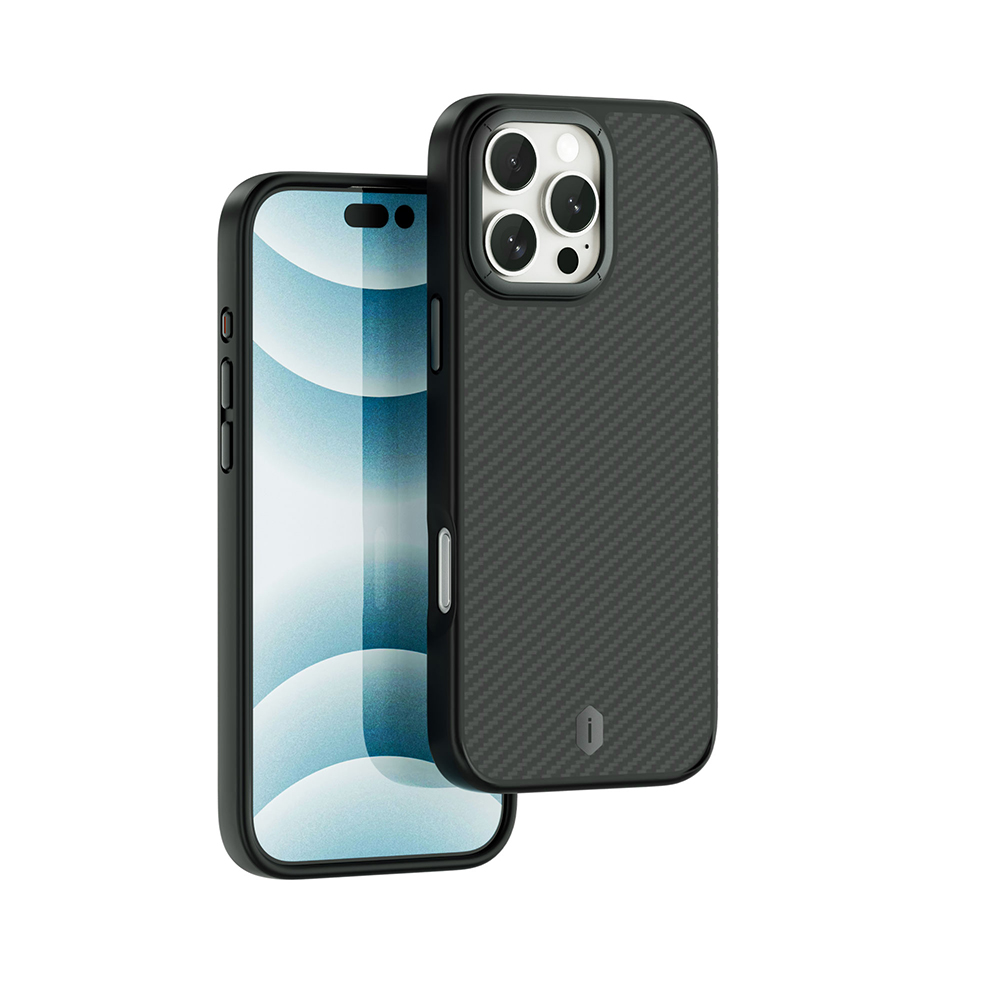 WiWU Kevlar Mobile Phone Case for iPhone 16 Pro Max TPU Frame Anti-fingerprint Case for iPhone 16 Pro N52 Magnetic Attached