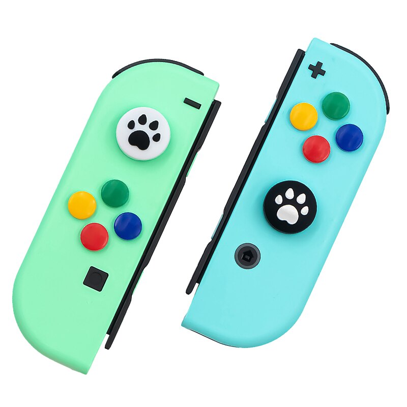 Thumb Stick Grip Cap ABXY Key Sticker Joystick Button Protective Cover Nintend Switch Joy-con Controller Skin Colorful Case: 12