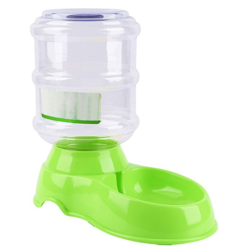 Automatic Eat Drink Supplies Pet Dog Cat Feeder Drinkers Water Dispenser Cat Dog Feeding Drinking Machine Pet Animal No Power: Drinker green