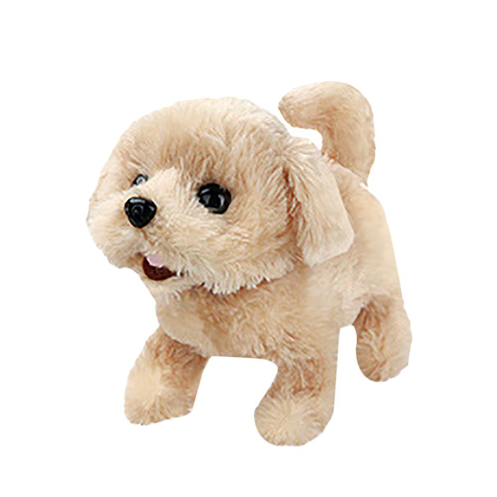1PCS Electric Toy Soft Realistic Teddy Dog Plush Walking Glowing Barking Dog Funny Simulation Moving Plush Stuffed Doll Toys#g4: A
