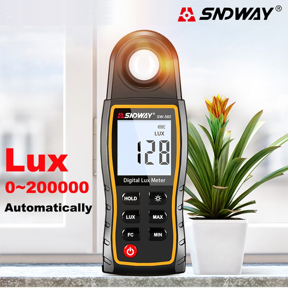 SNDWAY Lux Meter Digital Light Meter Photography 0-20,000 Lux Range Photometer 360 Degree Spectrophotometer For Photo Studio