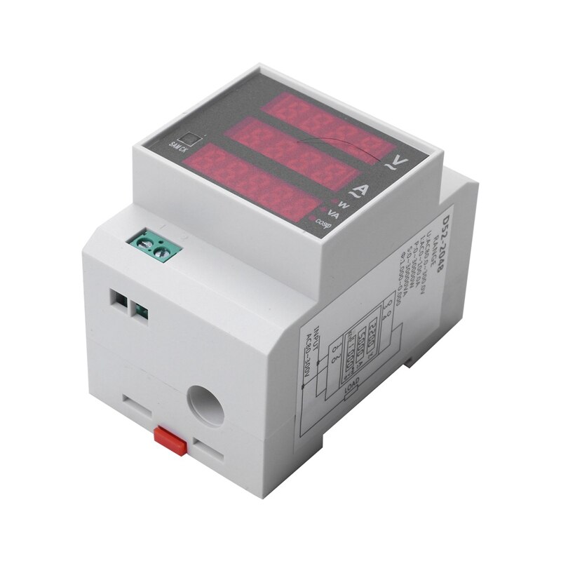 Digitale energiemeter din-rail led actieve vermogensfactor multifunctionele vermogensmeter