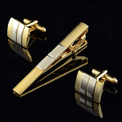 Luxury Frosted Cufflinks for Men Tie Bar Clasp Clip Cufflinks Wedding Suit Shirt Cuff Links Men Accessories Business