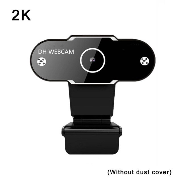 1080P 2K videocamera per computer con microfono videocamera per bambini Mini Computer PC videocamera Web trasmissione videochiamata conferenza spina USB: 2K with cover