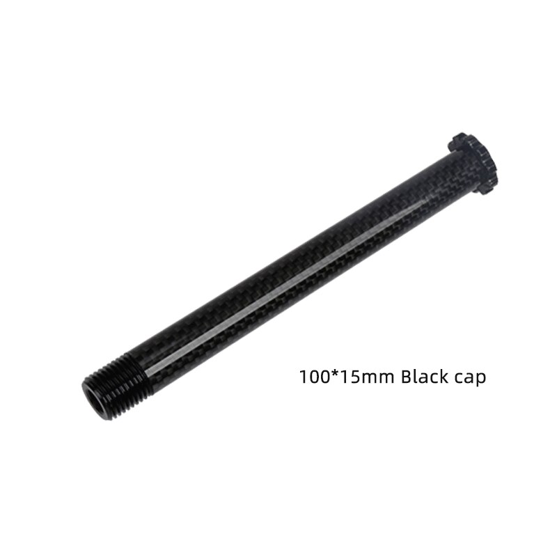 HUB Thru Axle TANKE MTB road bicycle 100 110 142 148 boost 12 15mm 1.5 Thread distance bike fork frame open gear barrel shaft: 100 15mm Black cap