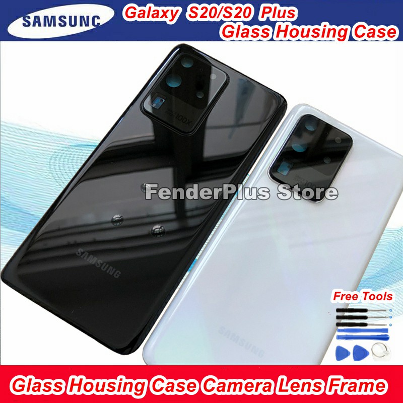 Galaxy S20/S20 Plus/S20 Ultra Batterij Back Cover Deur Achter Glas Behuizing Case Camera Lens Frame Voor samsung S20 + S20 Glas Cover