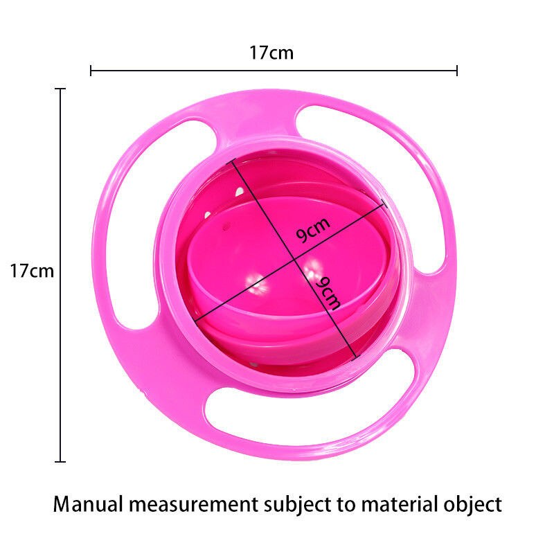 Magic Gyro Bowl 360 Rotate Spill-Proof Infants Toddler Baby Kids Training Feeding Bowl No Spill Baby Bowl Children's Safety