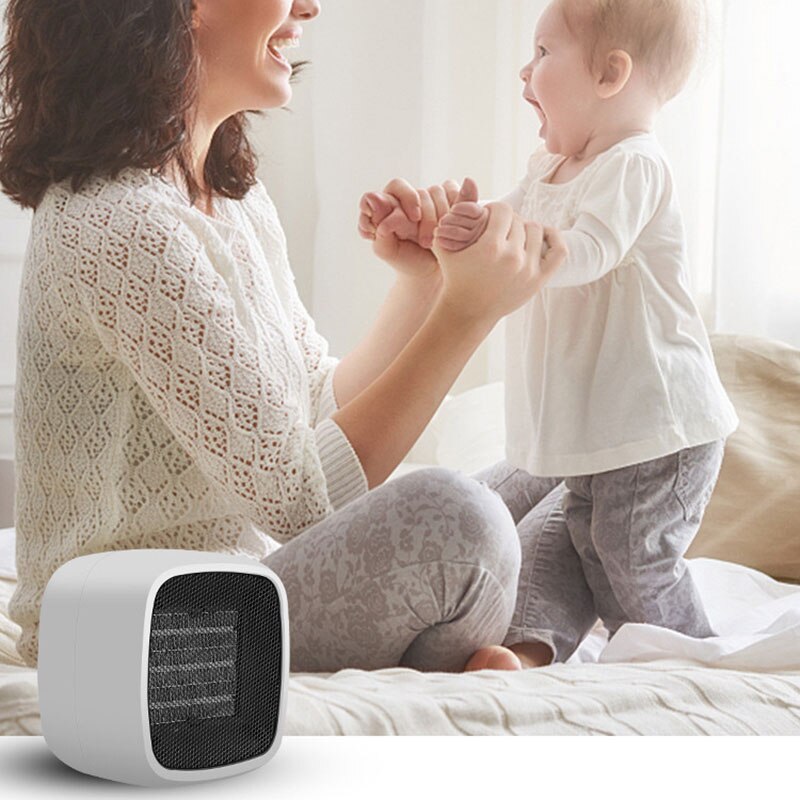 Mini Electric Heater with Negative Ions Purifying Air Low Noise Power Saving Warm Heating Office Heaters -US Plug